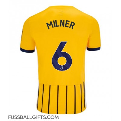 Brighton James Milner #6 Fußballbekleidung Auswärtstrikot 2024-25 Kurzarm Brighton James Milner #6 Fußballbekleidung Auswärtstrikot 2024-25 Kurzarm